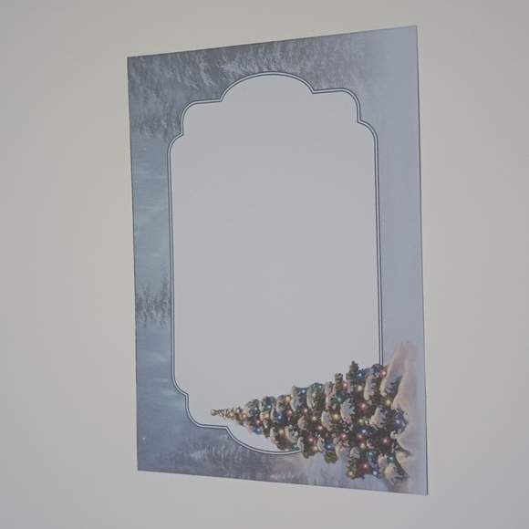 $2 Add-on Foil Silent Night Snowy Church Scene Christmas Card & Envelope Gold - Picture 6 of 8